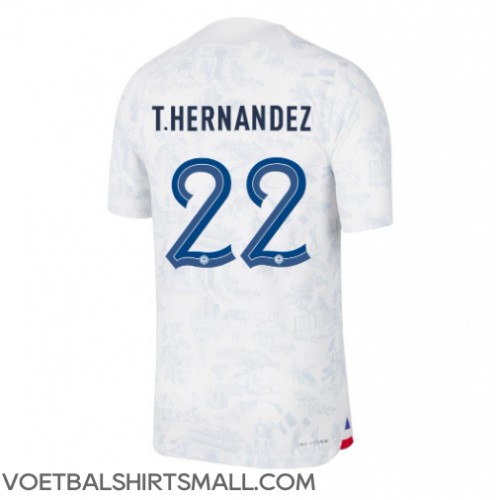 Frankrijk Theo Hernandez #22 Voetbalkleding Uitshirt WK 2022 Korte Mouwen